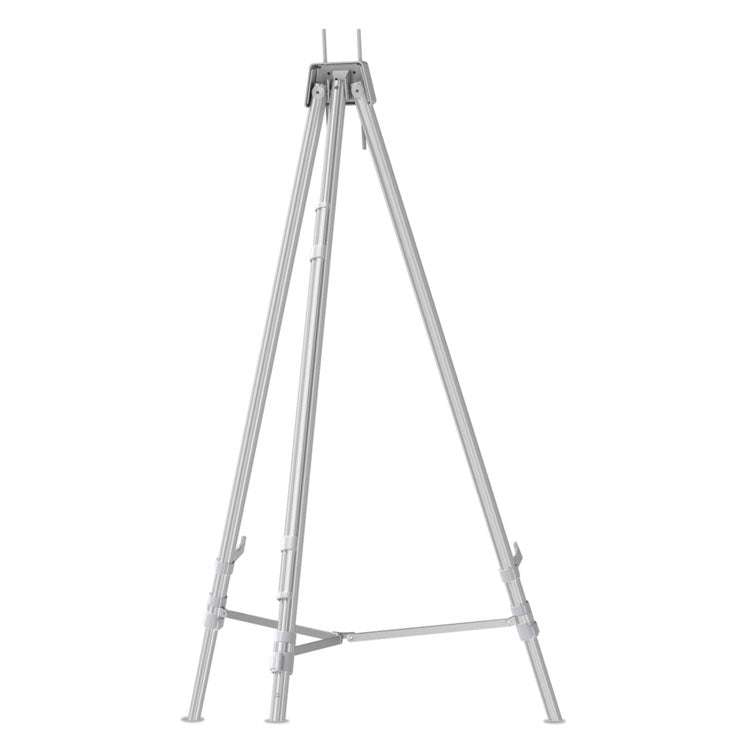 Aluminum Heavy-Duty Display Easel, 38" To 66" High, Aluminum, Silver