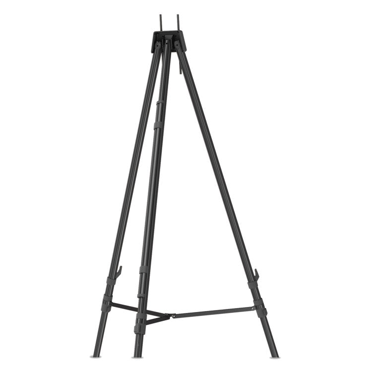 Aluminum Heavy-Duty Display Easel, 38" To 66" High, Aluminum, Black