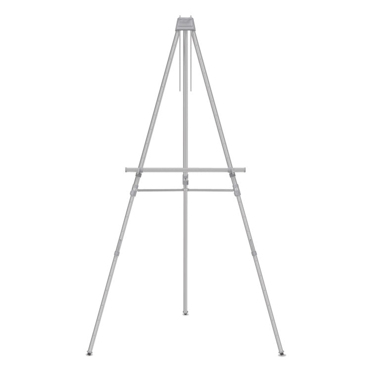 Aluminum Heavy-Duty Display Easel, 38" To 66" High, Aluminum, Silver