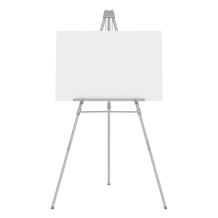 Aluminum Heavy-Duty Display Easel, 38" To 66" High, Aluminum, Silver