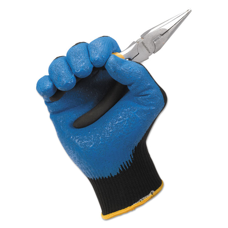G40 Foam NITRILE* Coated Gloves, EN388: 3121X, 9.06" Long, Medium (Size 8), Blue/Black, 12 Pairs