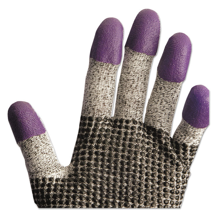 G60 PURPLE NITRILE* Cut-Resistant Gloves, EN388: 4340, 9.45" Long, Large (Size 9), Black/White, Pair