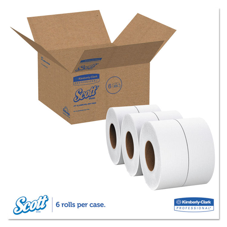 Essential JRT Extra Long Bathroom Tissue, Septic Safe, 2-Ply, White, 3.55" x 2,000 ft, 6 Rolls/Carton