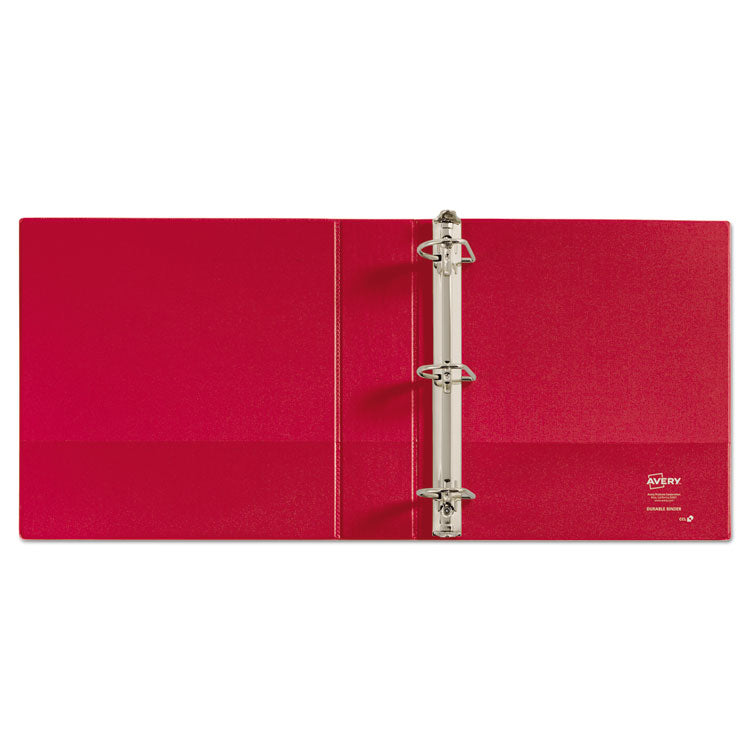Durable Non-View Binder With Durahinge And Slant Rings, 3 Rings, 2" Capacity, 11 X 8.5, Red