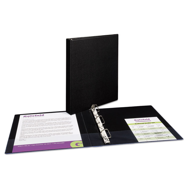 Durable Non-View Binder With Durahinge And Slant Rings, 3 Rings, 1" Capacity, 11 X 8.5, Black