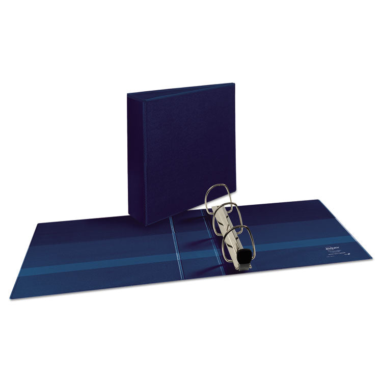Heavy-Duty View Binder With Durahinge And Locking One Touch Ezd Rings, 3 Rings, 3" Capacity, 11 X 8.5, Navy Blue