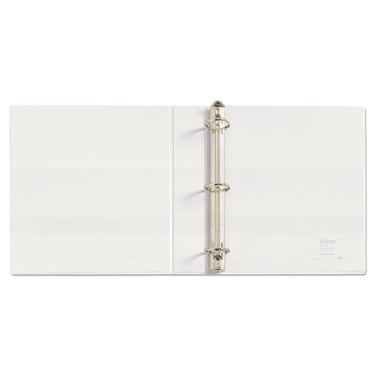 Durable View Binder With Durahinge And Ezd Rings, 3 Rings, 1.5" Capacity, 11 X 8.5, White, (9401)