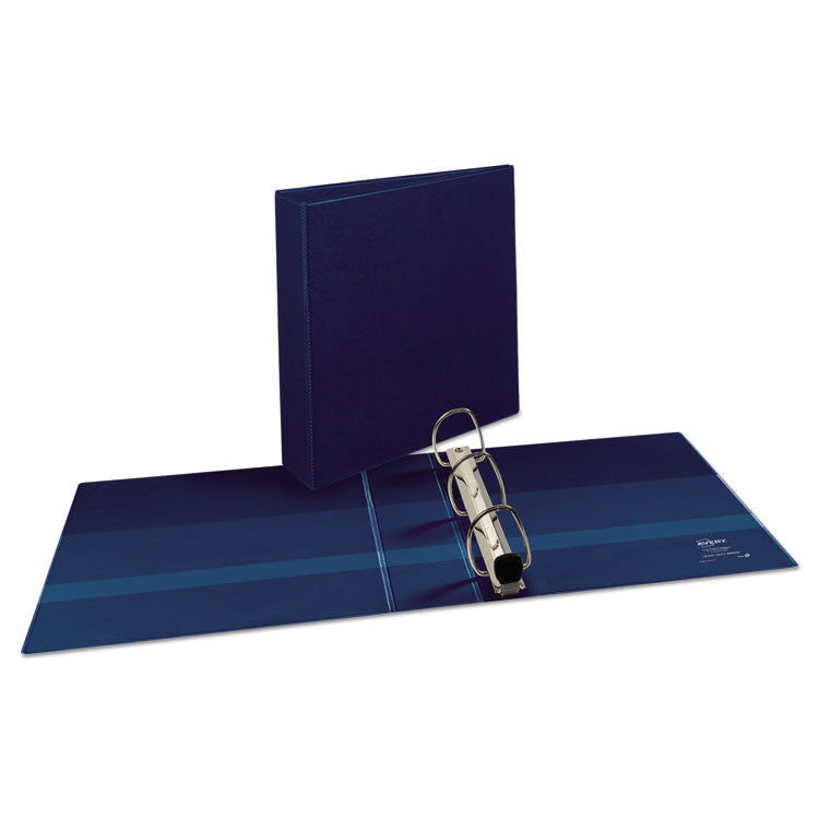Heavy-Duty View Binder With Durahinge And One Touch Ezd Rings, 3 Rings, 2" Capacity, 11 X 8.5, Navy Blue