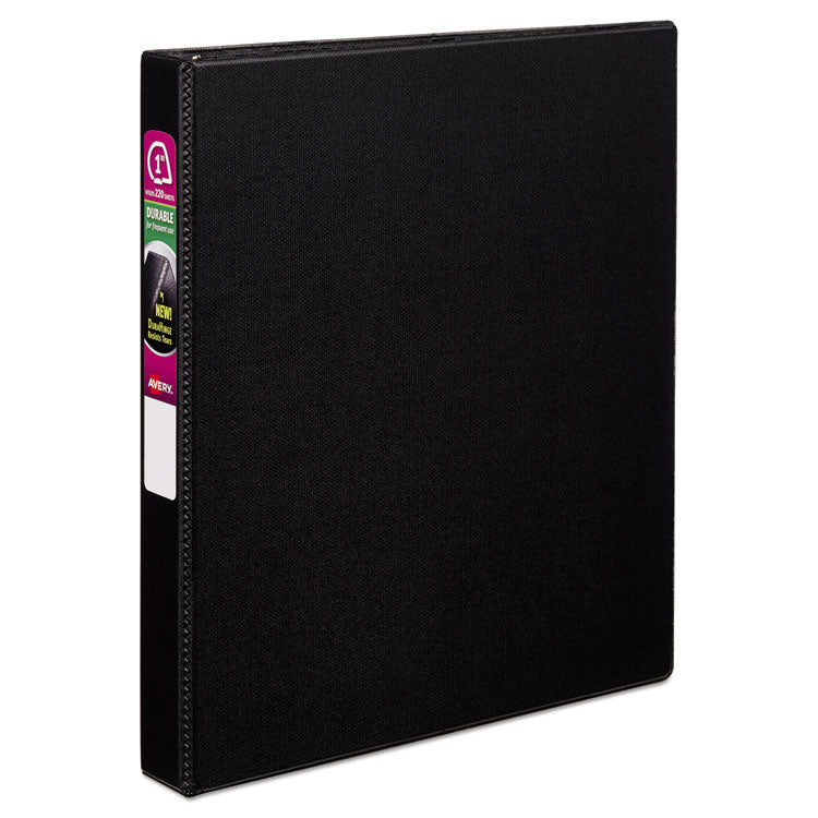 Durable Non-View Binder With Durahinge And Slant Rings, 3 Rings, 1" Capacity, 11 X 8.5, Black