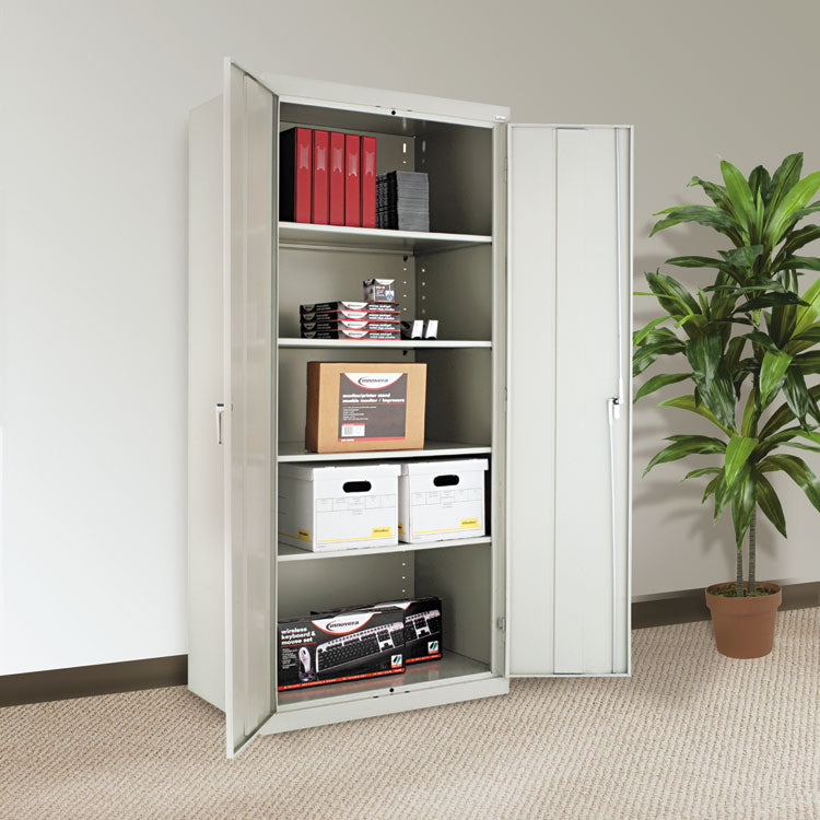 Assembled 78" High Heavy-Duty Welded Storage Cabinet, Four Adjustable Shelves, 36w X 24d, Light Gray