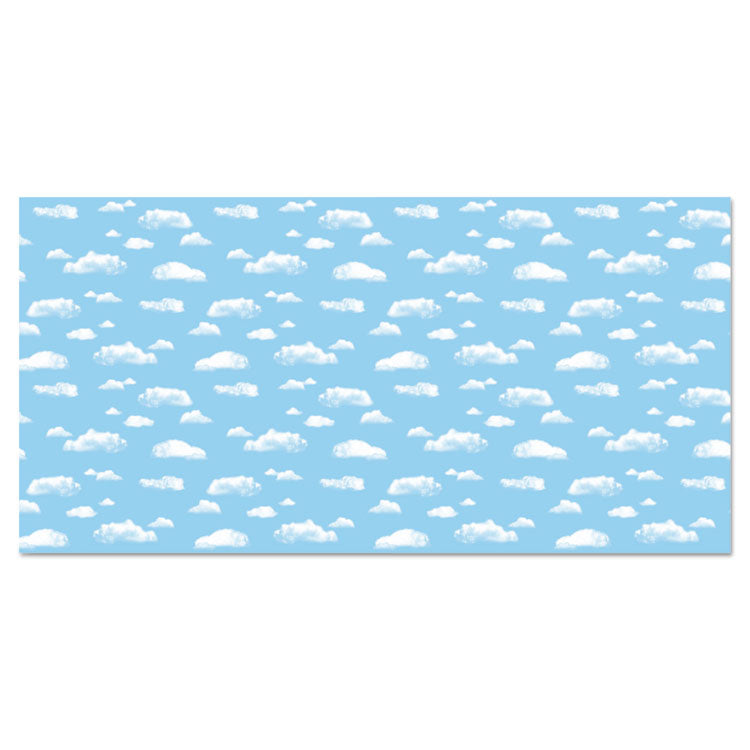 Fadeless Designs Bulletin Board Paper, Clouds, 50 ft x 48", Blue/White