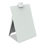 Glass Dry Erase Desktop Copy Holder, 20 Sheet Capacity, Glass/Plastic, White