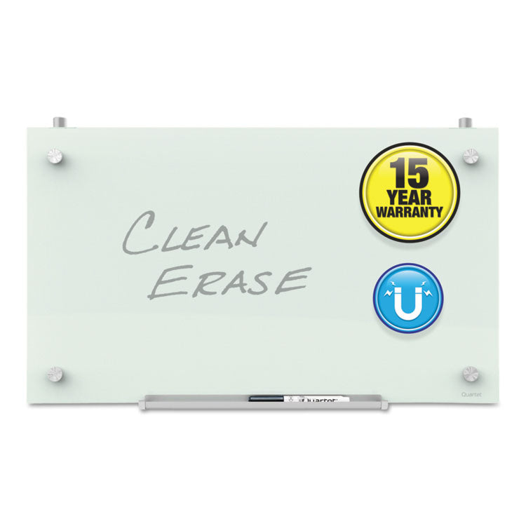 Infinity Magnetic Glass Dry Erase Cubicle Board, 30" x 18", White Surface