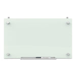 Infinity Magnetic Glass Dry Erase Cubicle Board, 30" x 18", White Surface