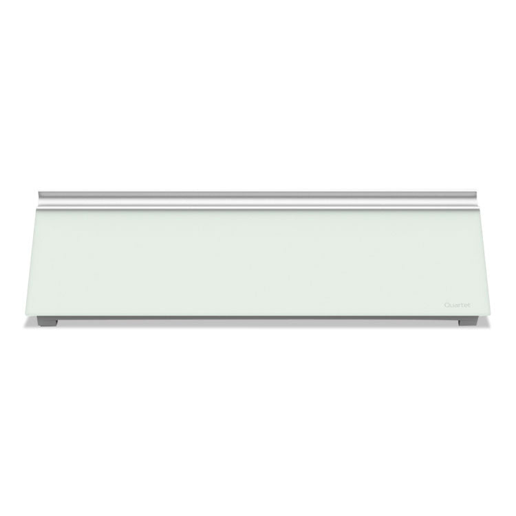 Glass Dry Erase Desktop Computer Pad, 18" x 6", White Surface