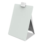 Glass Dry Erase Desktop Copy Holder, 20 Sheet Capacity, Glass/Plastic, White