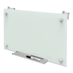 Infinity Magnetic Glass Dry Erase Cubicle Board, 30" x 18", White Surface