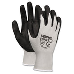 Economy Foam Nitrile Gloves, EN388: 3221, Large, Black/Gray, 12 Pairs