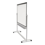 Prestige 2 Mobile Presentation Easel, 72" x 48", White Surface, Black/Gray Metal/Plastic Frame
