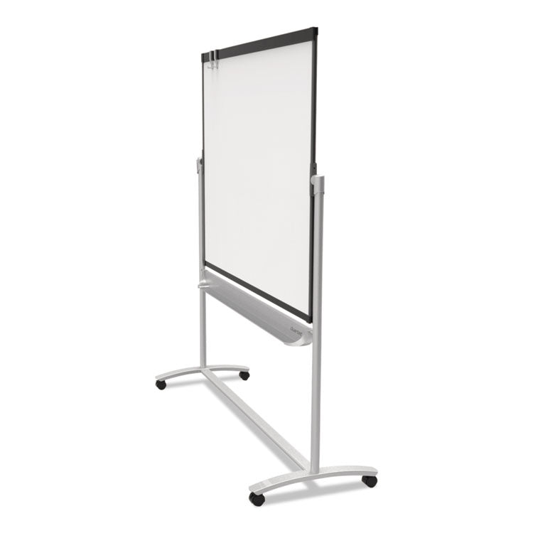 Prestige 2 Mobile Presentation Easel, 72" x 48", White Surface, Black/Gray Metal/Plastic Frame