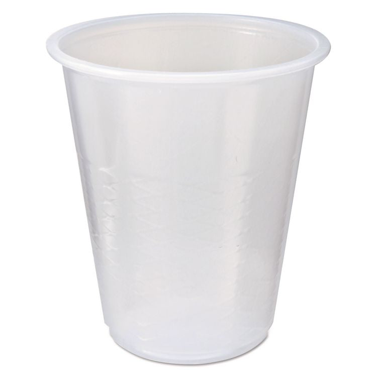 RK Crisscross Cold Drink Cups, 3 oz, Plastic, Clear, 100/Bag, 25 Bags/Carton