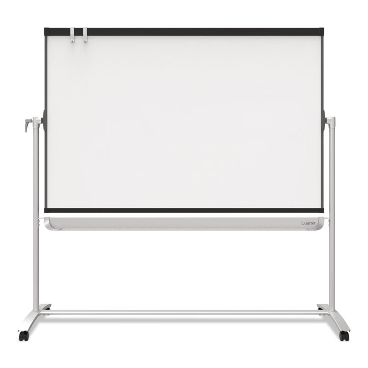 Prestige 2 Mobile Presentation Easel, 72" x 48", White Surface, Black/Gray Metal/Plastic Frame