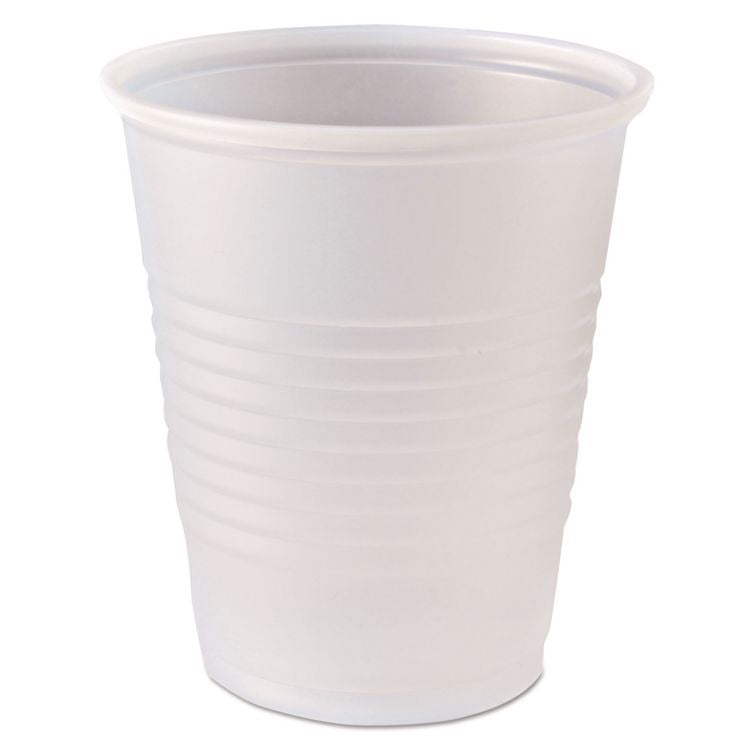 RK Ribbed Cold Drink Cups, 5 oz, Plastic, Clear, 100/Bag, 25 Bags/Carton