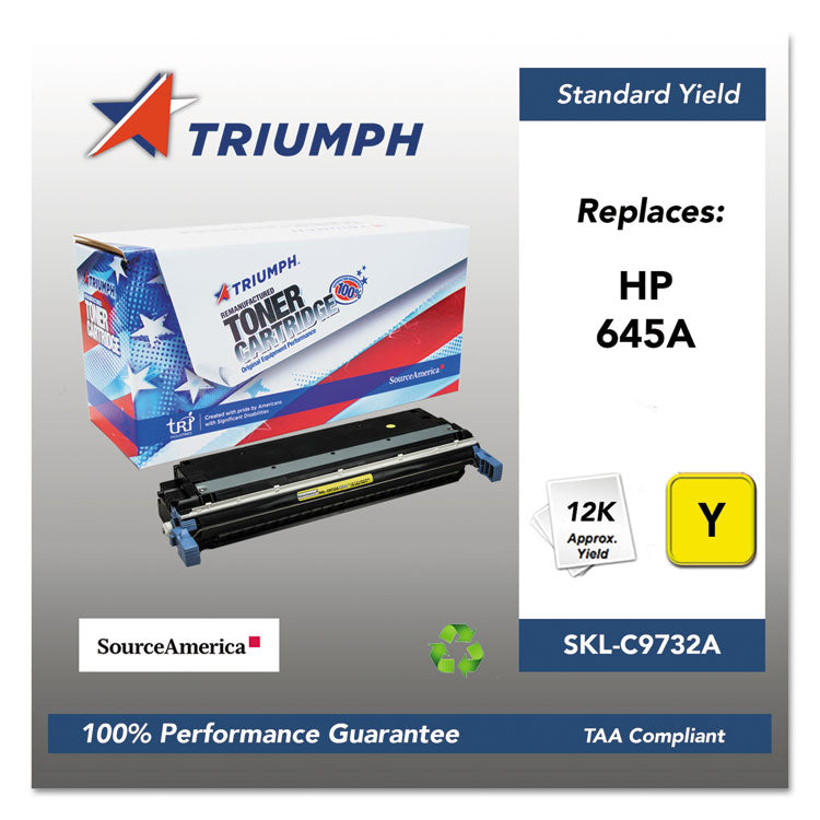 751000nsh0196 Remanufactured C9732a (645a) Toner, 12,000 Page-Yield, Yellow
