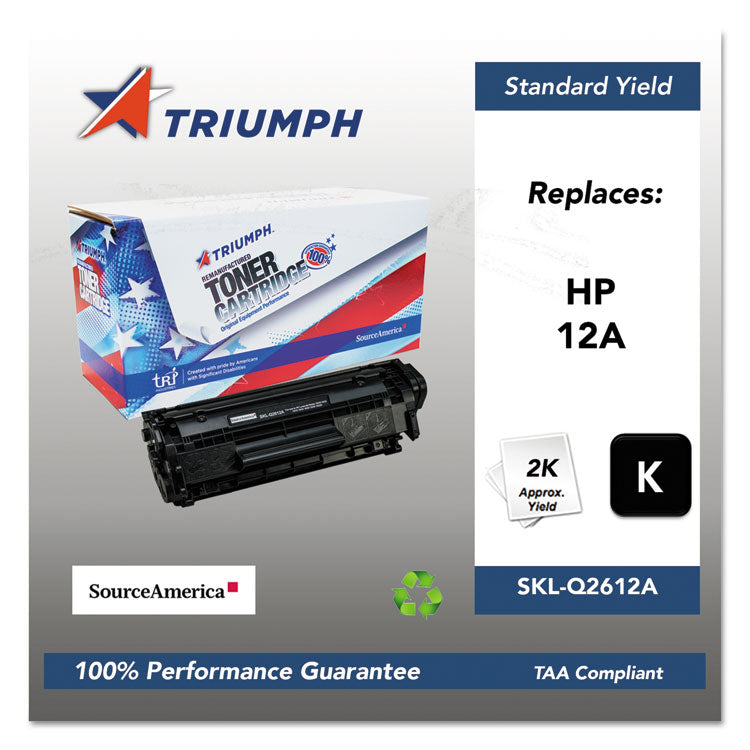 751000nsh0171 Remanufactured Q2612a (12a) Toner, 2,000 Page-Yield, Black