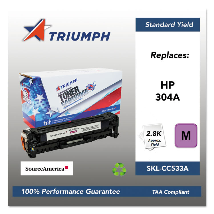 751000nsh0974 Remanufactured Cc533a (304a) Toner, 2,800 Page-Yield, Magenta