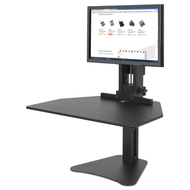 High Rise Standing Desk Workstation, 28" X 23" X 10.5" To 15.5", Black