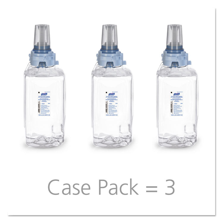Advanced Hand Sanitizer Green Certified Foam Refill, For ADX-12 Dispensers, 1,200 mL, Fragrance-Free, 3/Carton