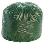 Controlled Life-Cycle Plastic Trash Bags, 33 Gal, 1.1 Mil, 33" X 40", Green, 40/box