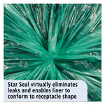 Controlled Life-Cycle Plastic Trash Bags, 33 Gal, 1.1 Mil, 33" X 40", Green, 40/box