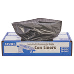 Total Recycled Content Plastic Trash Bags, 65 gal, 1.5 mil, 50" x 51", Black/Brown, 100/Carton
