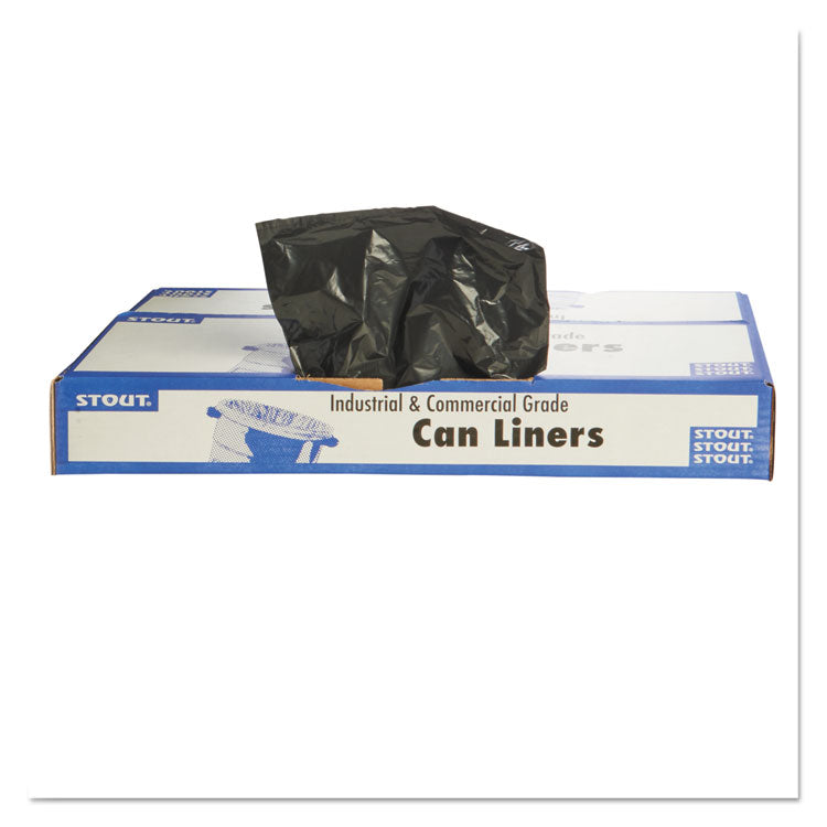 Total Recycled Content Plastic Trash Bags, 60 gal, 1.5 mil, 38" x 60", Black/Brown, 100/Carton