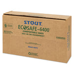 Ecosafe-6400 Bags, 64 Gal, 0.85 Mil, 48" X 60", Green, 30/box