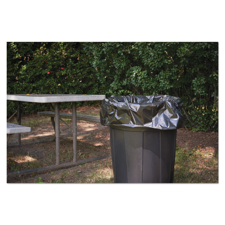 Insect-Repellent Trash Bags, 45 Gal, 2 Mil, 40" X 45", Black, 65/box