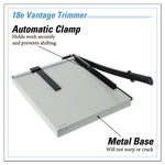 Vantage Guillotine Paper Trimmer/cutter, 15 Sheets, 18" Cut Length, Metal Base, 15.5 X 18.75