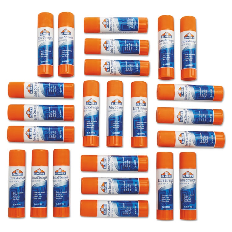 Extra-Strength Office Glue Stick, 0.28 Oz, Dries Clear, 24/pack