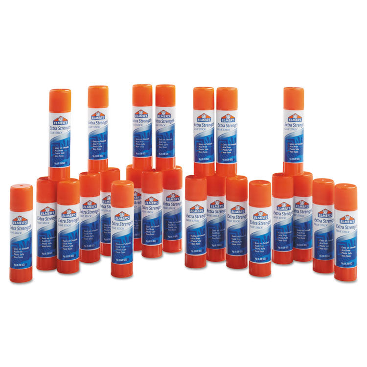 Extra-Strength Office Glue Stick, 0.28 Oz, Dries Clear, 24/pack