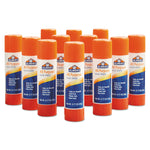 Disappearing Glue Stick, 0.77 Oz, Applies White, Dries Clear, 12/pack