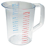 Bouncer Measuring Cup, 2 qt, Plastic, Clear