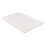 Food/Tote Box Lids, 26 x 18, White, Plastic