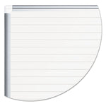 Ruled Magnetic Steel Dry Erase Planning Board, 72" x 48", White Surface, Satin Aluminum Frame