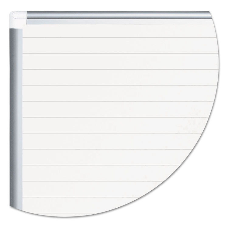 Ruled Magnetic Steel Dry Erase Planning Board, 72" x 48", White Surface, Satin Aluminum Frame