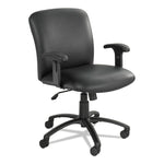 Uber Big/tall Series Mid Back Chair, Vinyl, Supports Up To 500 Lb, 18.5" To 22.5" Seat Height, Black