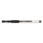 Comfort Grip Gel Pen, Stick, Medium 0.7 mm, Black Ink, Clear/Black Barrel, Dozen