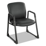 Uber Big And Tall Series Guest Chair, Vinyl, Supports Up To 500 Lb, 19.5" Seat Height, Black