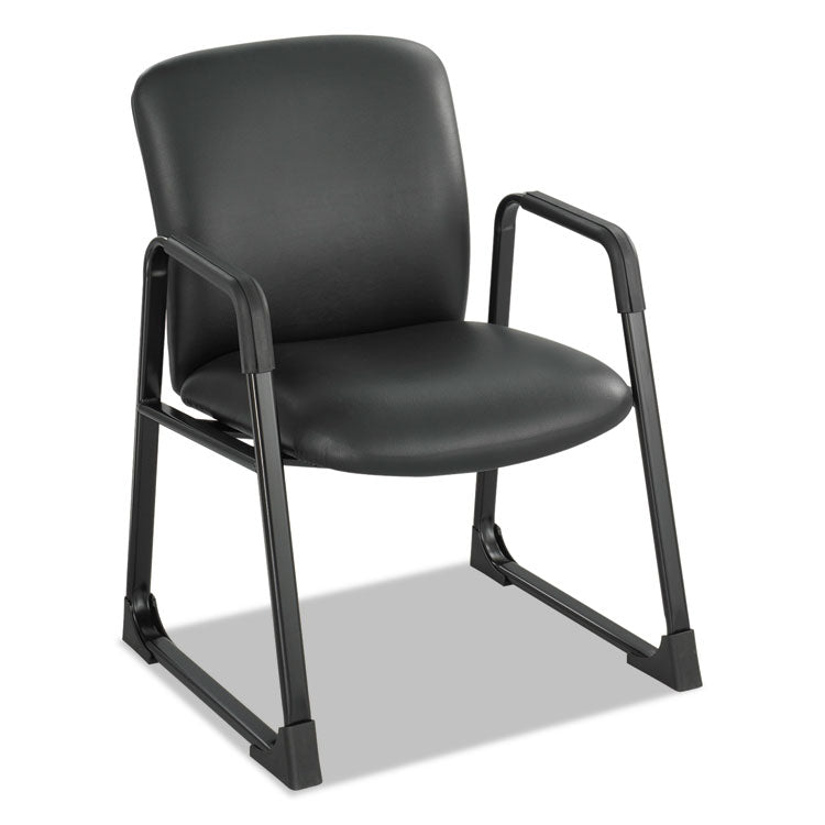 Uber Big And Tall Series Guest Chair, Vinyl, Supports Up To 500 Lb, 19.5" Seat Height, Black